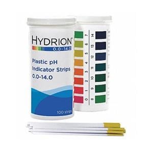 Hydrion pH Indicator Test Strip pH 0-14 100/Vial 6/Cr