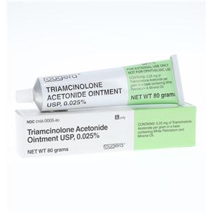 Triamcinolone Acetonide Topical Ointment 0.025% Tube 80gm Each