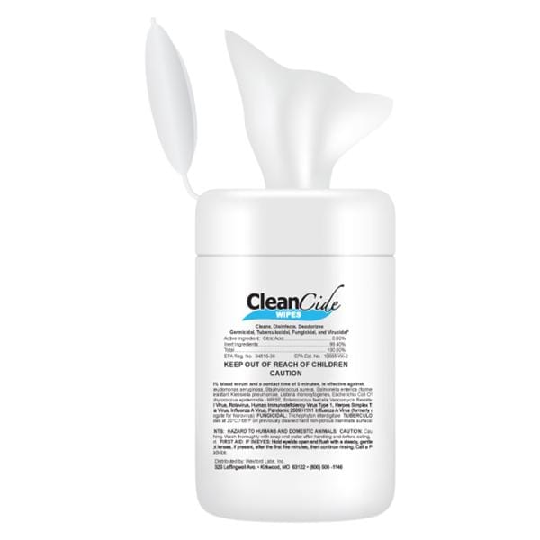 Cleancide Surface Wipe Disinfectant Canister 160/Cn, 12 CN/CA