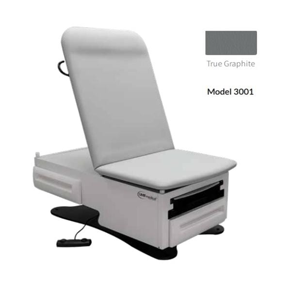 Dial Exam Chair True Graphite 500lb Capacity