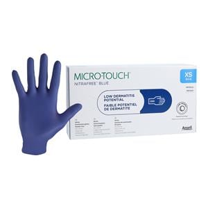 MICRO-TOUCH NitraFree Nitrile Exam Gloves X-Small Standard Blue Non-Sterile