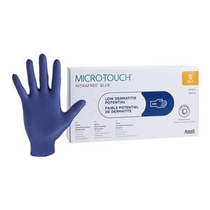 Micro-Touch NitraFree Nitrile Exam Gloves Small Blue Non-Sterile