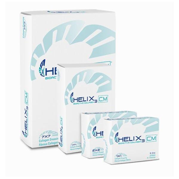 Helix3 100% Type 1 Bovine Collagen Dressing 4x4" Sterile Square Non-Adherent