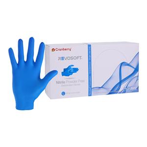 RevoSoft Nitrile Exam Gloves Large Blue Non-Sterile