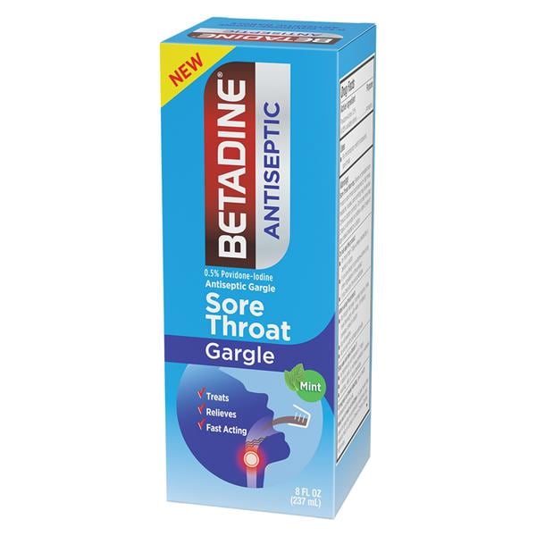 Betadine Sore Throat Gargle 8 oz Mint Ea