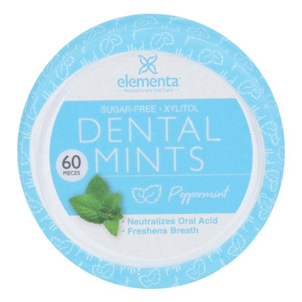 Elementa Silver Dental Mints Peppermint All Natural 6/Cn