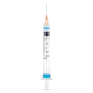 Sol-Care Safety Needle/ Syringe 25gx1" 3mL Luer Lock Safety Device LDS 100/Bx