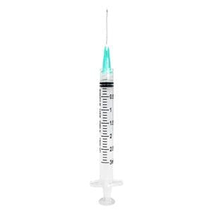 Luer Lock Syringe/Needle 25gx1" 3mL _ Low Dead Space 100/Bx