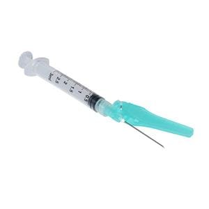 Sol-Care Luer Lock Syringe/Needle 25gx1.5" 1mL Safety Device LDS 50/Bx