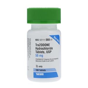 Trazodone HCl Tablets 50mg Bottle 100/Bt