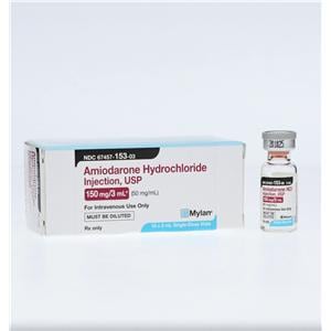 Amiodarone HCl Injection 50mg/mL SDV 3mL 10/Package