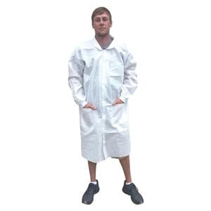 Lab Coat 3 Pockets Long Sleeves 4X Large White Unisex 30/Ca