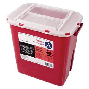 Sharps Container 2gal Red 11x7.3x14.2" Slide Lid Plastic Ea, 24 EA/CA