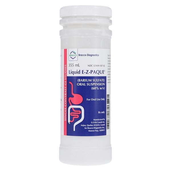 E-Z-Paque Oral Suspension 60% Strawberry Bottle 355mL 12/Ca