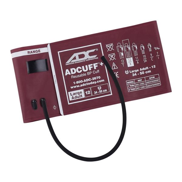 Adcuff+ Blood Pressure Cuff Burgandy Not Made With Natural Rubber Latex Ea