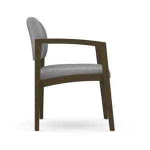 Lenox Guest Chair Linette Stone/Mahogany Wood/Vinyl 300lb Capacity Ea