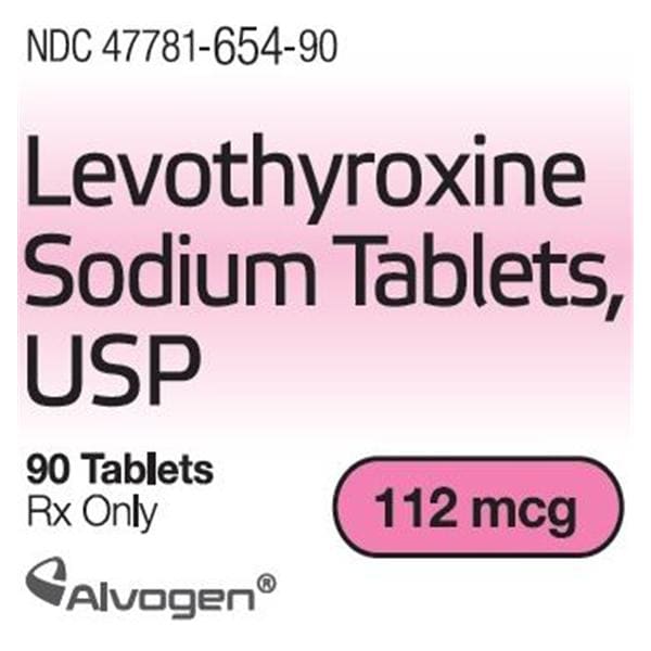 Levothyroxine Sodium Tablets 112mcg Bottle 90/Bt