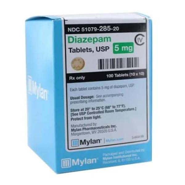 Diazepam Tablets 5mg Unit Dose 100/Package Each