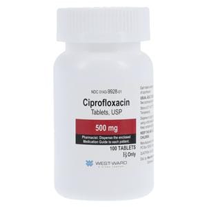 Ciprofloxacin Tablets 500mg Bottle 100/Bt