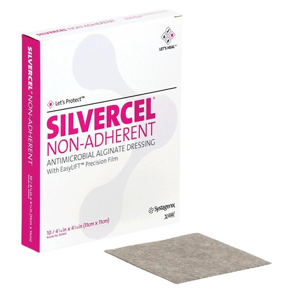 Silvercel Alginate/CMC/Nylon Fibers Wound Dressing 4-1/4x4-1/4" NAdh NAdh