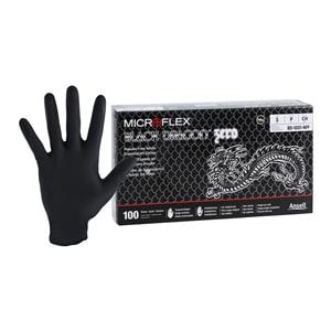 MICROFLEX Black Dragon Zero Nitrile Exam Gloves Small Standard Black Non-Sterile