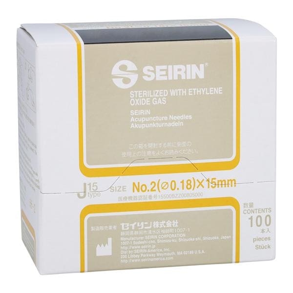 Seirin J-15 Acupuncture Needle .18x15mm Fixed Needle 100/Bx