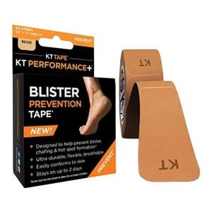 KT Performance+ Blister Prevention Tape Synthetic Fabric 1.25x3.5" Beige 30/Bx