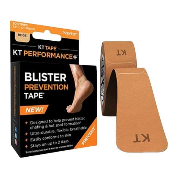 KT Performance+ Blister Prevention Tape Synthetic Fabric 1.25x3.5" Beige 30/Bx