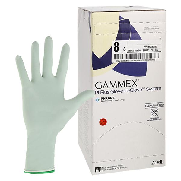 Gammex Polyisoprene Surgical Gloves 8 White / Green, 4 BX/CA