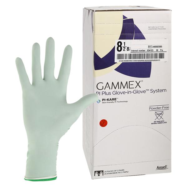 Gammex Polyisoprene Surgical Gloves 8.5 White / Green, 4 BX/CA