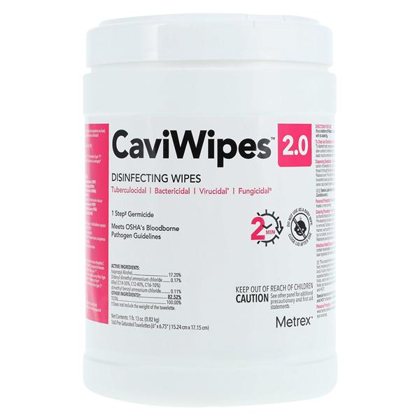 CaviWipes 2.0 Surface Disinfectant Large Canister 160/Cn