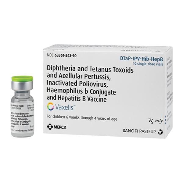 Vaxelis Vaccine DTaP-IPV-Hib-HepB Pediatric Injectable 0.5mL SDV 10/Pk