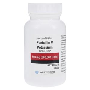 Penicillin V Potassium Tablets 500mg Bottle 100/Bt