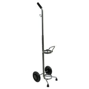 Oxygen Cylinder Cart 38.5-43.25" Silver