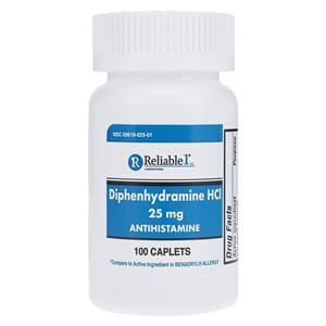 Diphenhydramine HCl Caplets 25mg 100/Bt