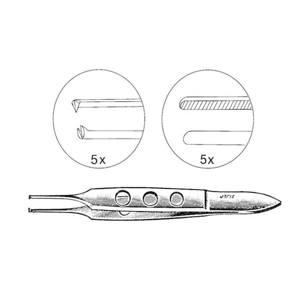 Bishop Harmon Forcep Straight 3-1/4" Ea