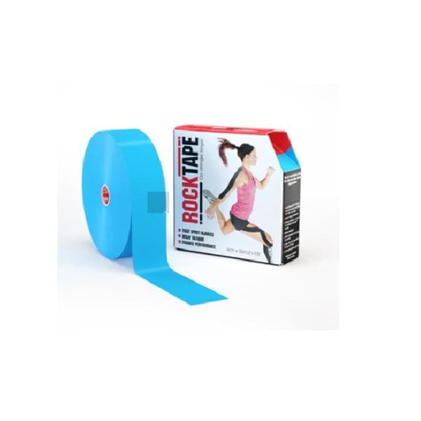 RockTape Kinesiology Tape 97% Cotton/3% Nylon 2"x105' Blue Ea