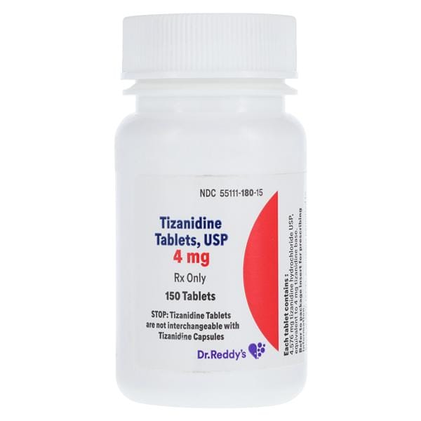 Tizanidine HCl Tablets 4mg Bottle 150/Bt