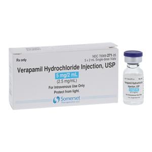 Verapamil HCl Injection 2.5mg/mL Ampule 2mL 5/Bx