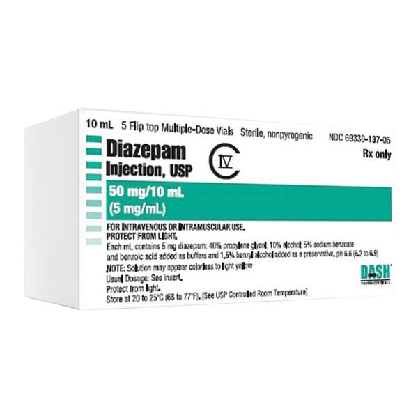 Diazepam Injection 5mg/mL MDV 10mL 5/Package