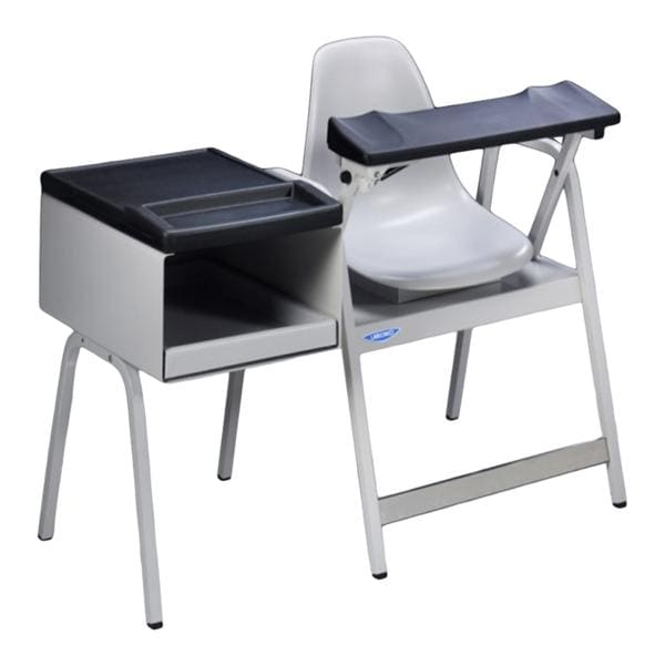 Blood Draw Chair Black/White Tubular Steel Frame 450lb Capacity Ea