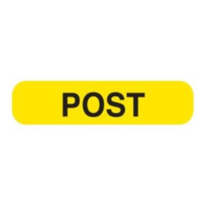 Phlebotomy Label Post Yellow 1.625x.375" 1000/Pk