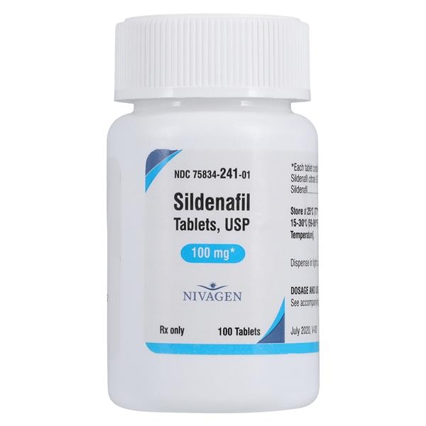 Sildenafil Tablets 100mg Bottle 100/Bt