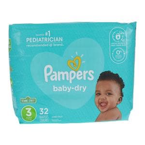 Pampers Baby-Dry Diapers Size 3 16-28lbs 32/Pk, 4 PK/CA