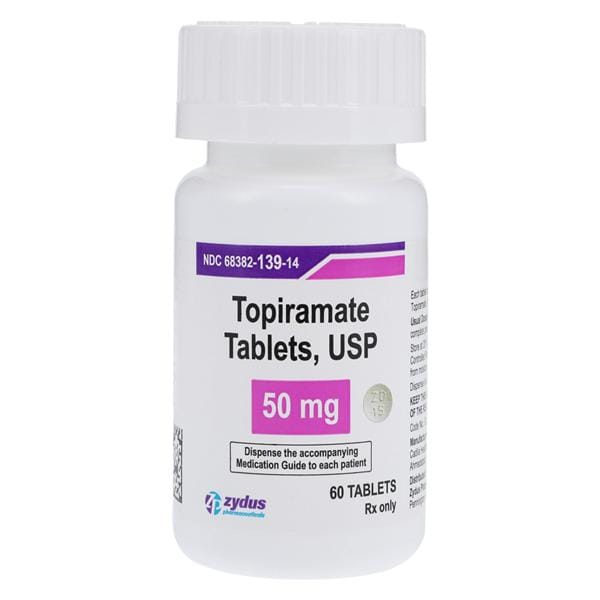 Topiramate Tablets 50mg Bottle 60/Bottle Each