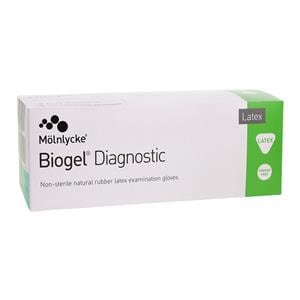 Biogel Diagnostic Latex Exam Gloves Straw Non-Sterile, 6 BX/CA