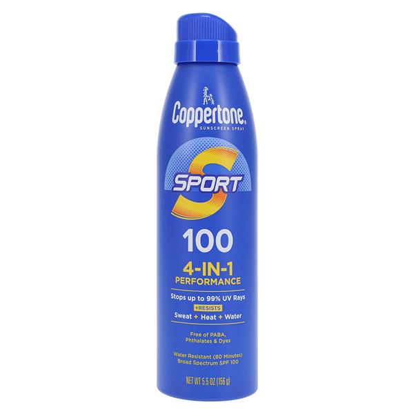 Coppertone Sport Spray Sunscreen Fragrance Free Skin Adult 5.5oz Wtr Rstnt Ea, 12 EA/CA