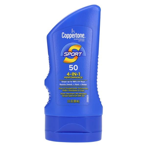 Coppertone Sport Sunscreen Lotion Fragrance Free Skin Adult 3oz Wtr Rstnt Ea, 12 EA/CA