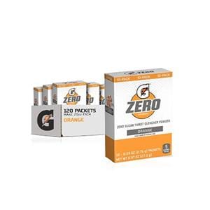 Gatorade G ZERO Electrolyte Powder No Sugar Orange Packet 120/Ca