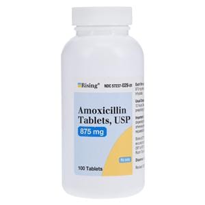 Amoxicillin Tablets 875mg Bottle 100/Bottle